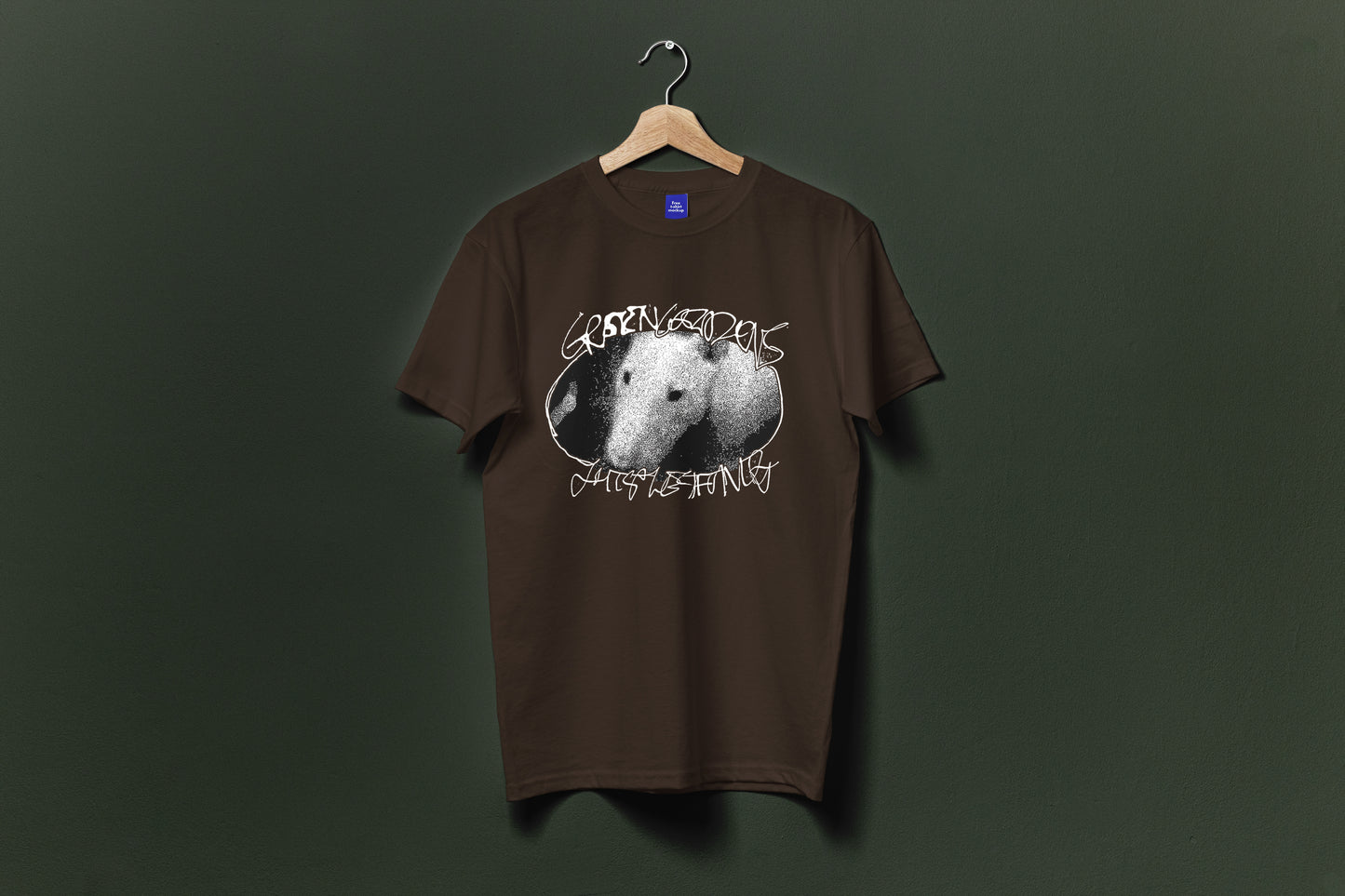 Green Gardens - Thistlesifting T-Shirt on Brown